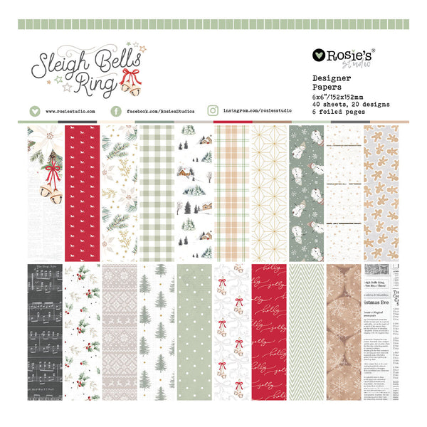 Sleigh Bells Ring 6 x 6 Designer Paper Pad