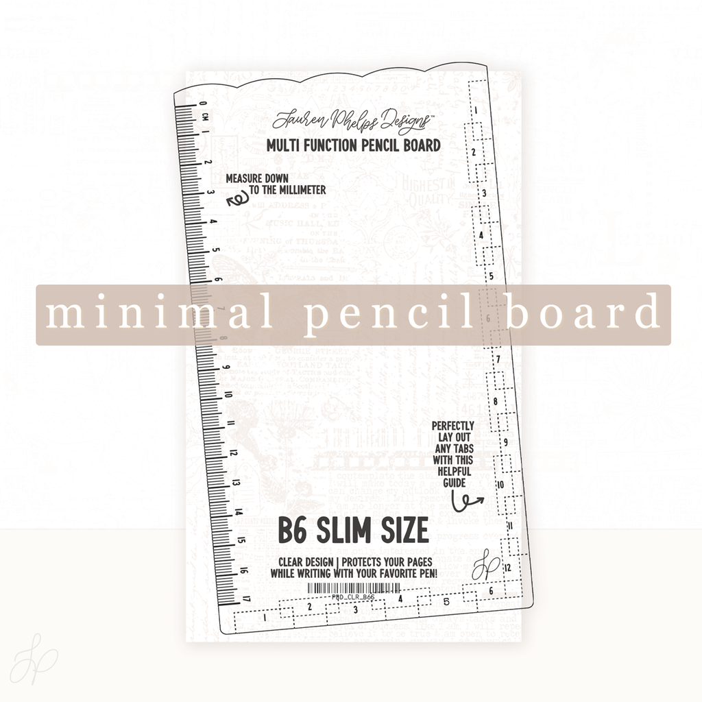Clear Multi-function Journaling Pencil Board