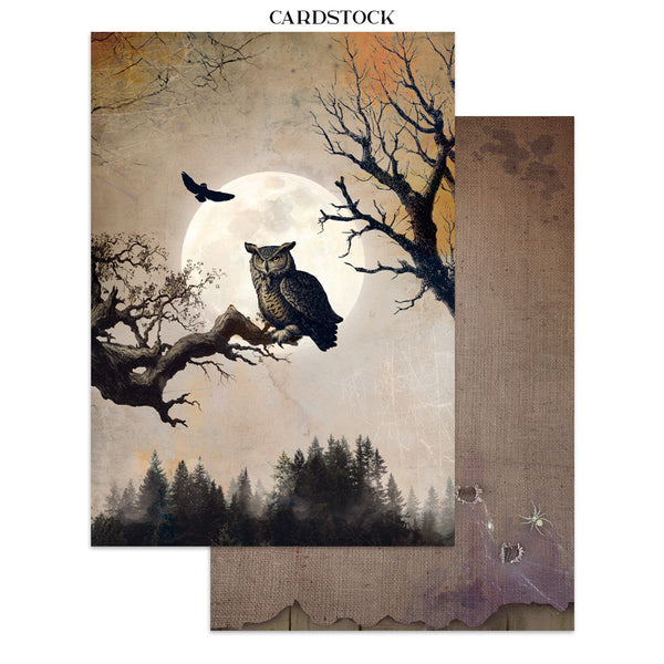 Halloween Junk Journal Book | Backgrounds, Stickers, and Cut-outs