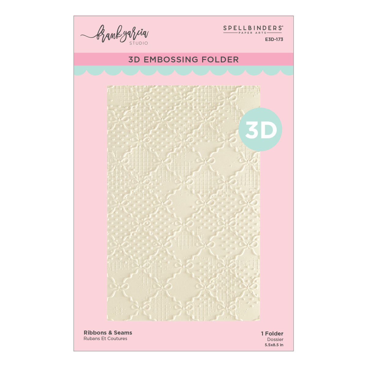 Ribbons & Seams 3D Embossing Folder | Frank Garcia