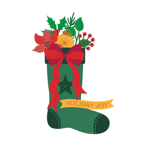 Old-Fashioned Christmas Stocking Etched Dies | Simple Stories