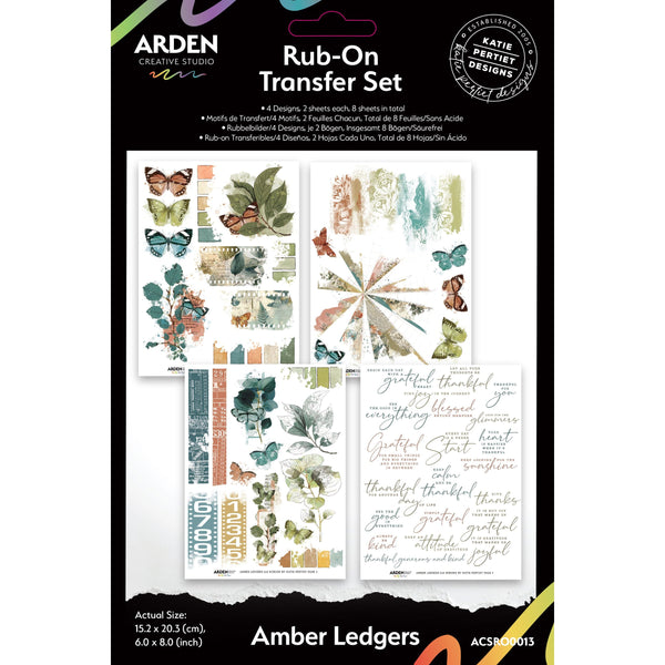 Amber Ledgers 6x8 Rub-On Transfer Set