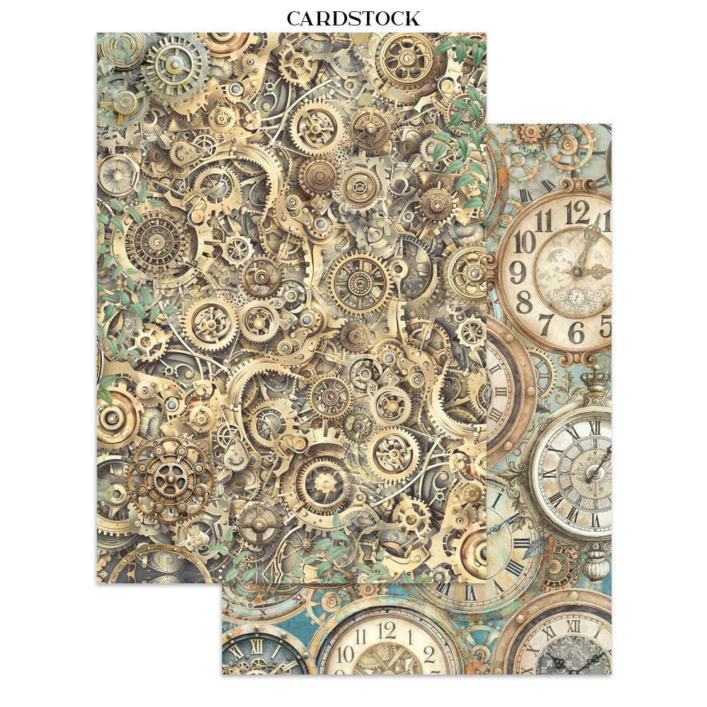 Gardens of Time Junk Journal Book | Backgrounds, Stickers, and Cut-outs