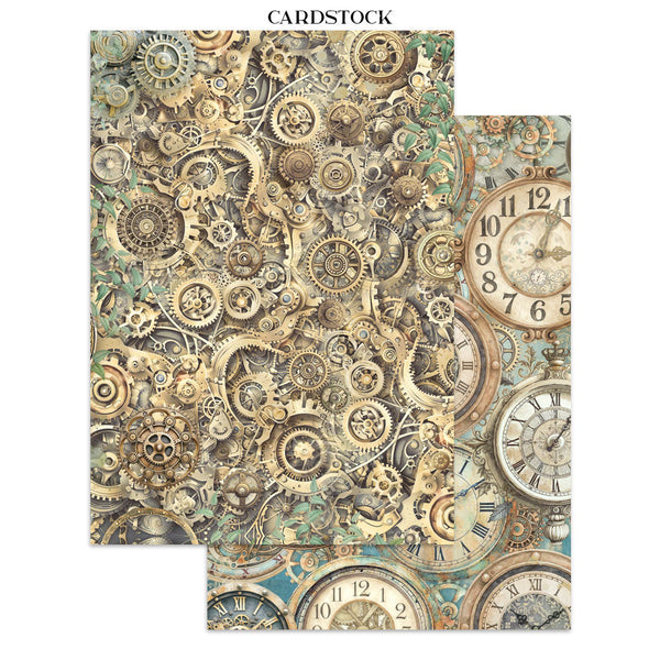 Gardens of Time Junk Journal Book | Backgrounds, Stickers, and Cut-outs