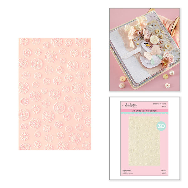 Haberdashery Buttons 3D Embossing Folder | Frank Garcia