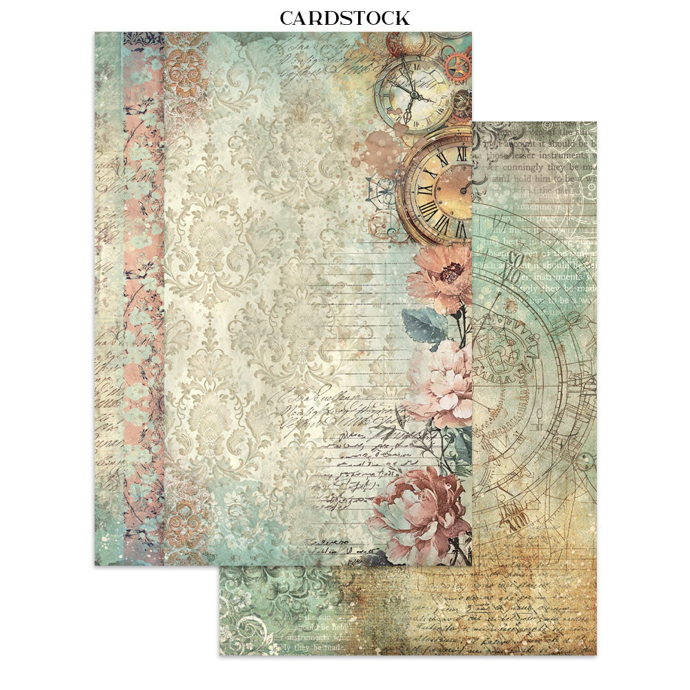Gardens of Time Junk Journal Book | Backgrounds, Stickers, and Cut-outs