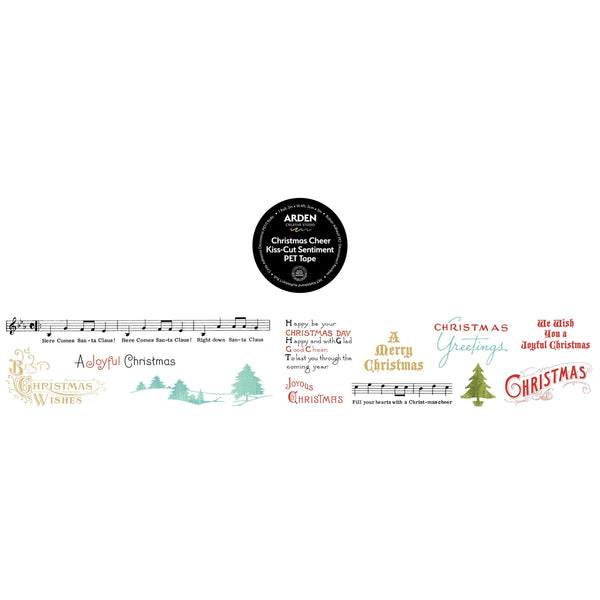 Christmas Cheer Kiss-Cut Sentiment PET Tape