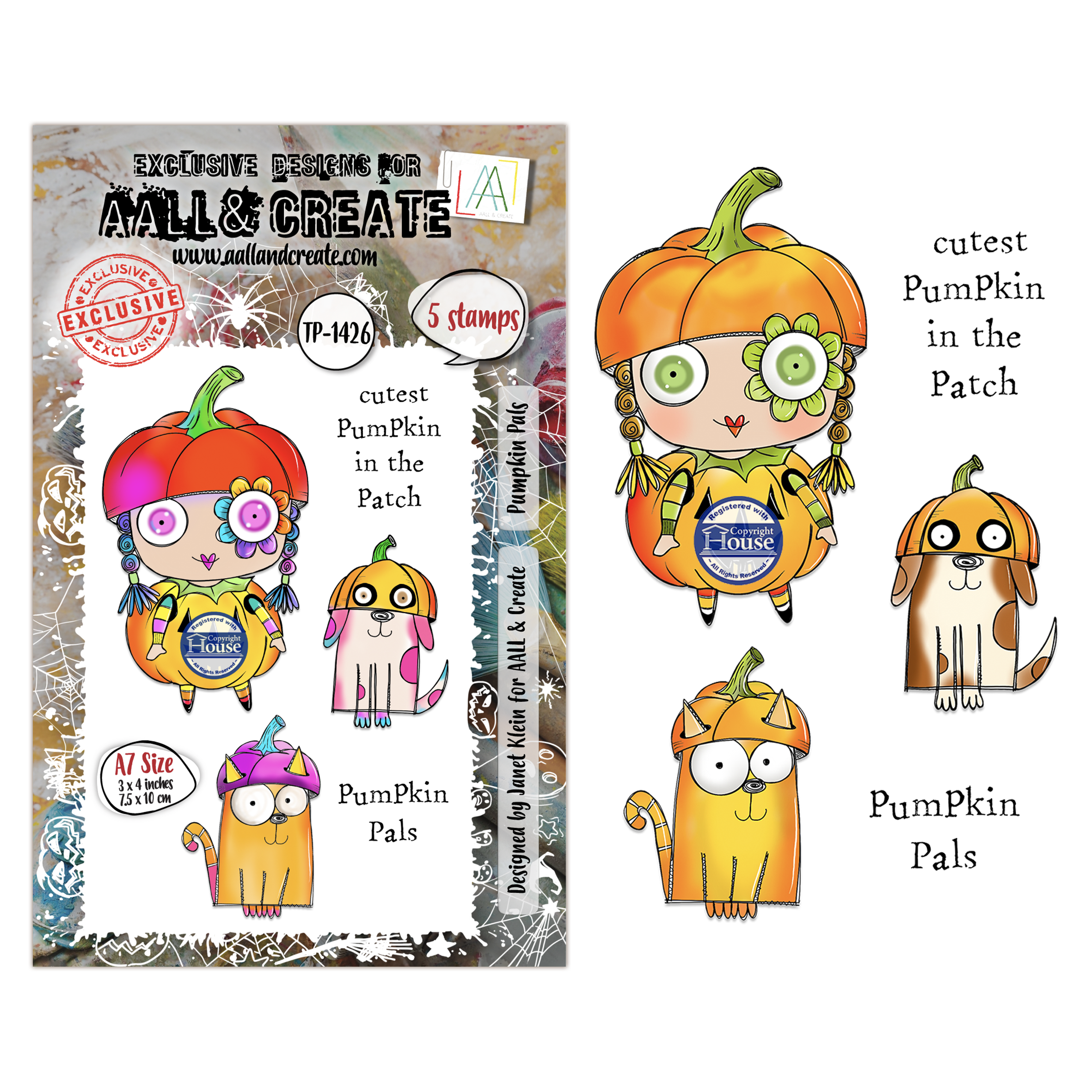 Pumpkin Pals A7 Stamp Set No. 1426