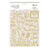 Sleigh Bells Ring Foil Puffy Sentiments Stickers