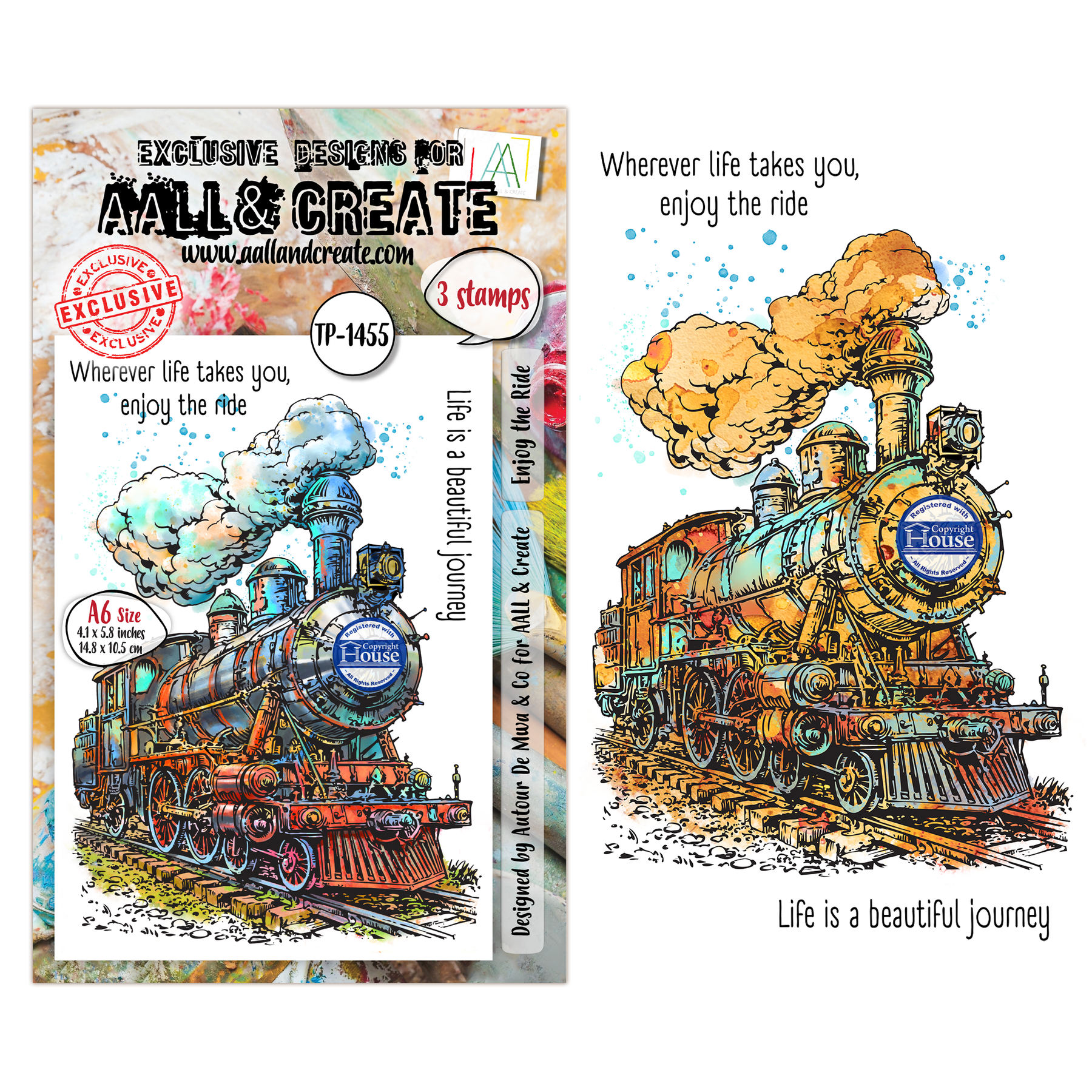 Enjoy the Ride A6 Clear Stamp Set No. 1455