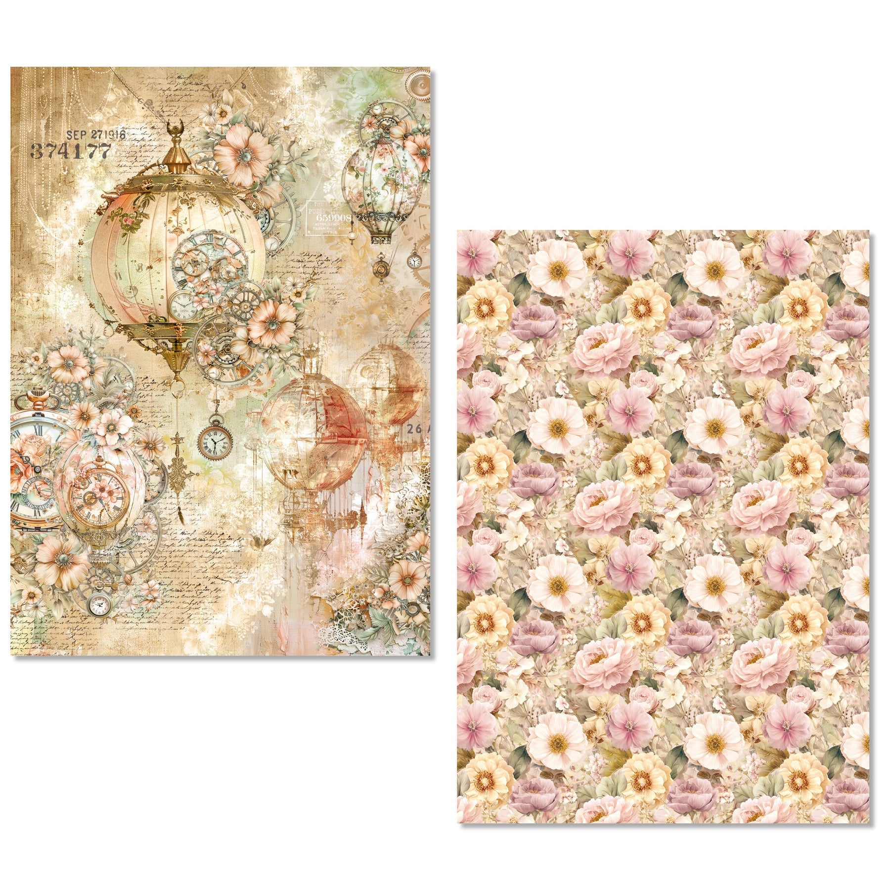 Lost in Time A5 Mixed 8pc Rice Paper