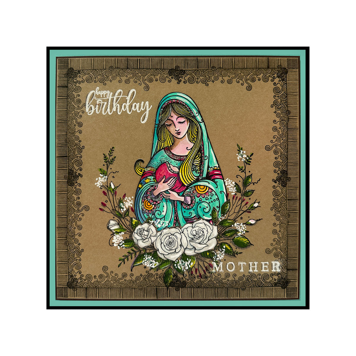 Christmas Mother Mary Clear Stamp Set | Quiet Grace
