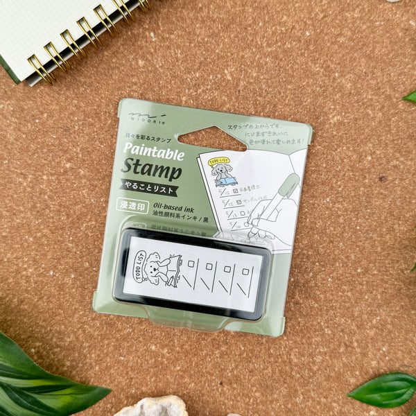 To Do List Pre-Inked Half-Size Paintable Stamp