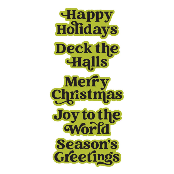 Joyful Christmas Sentiments Press + Foil Plate & Die Set | Simon Hurley
