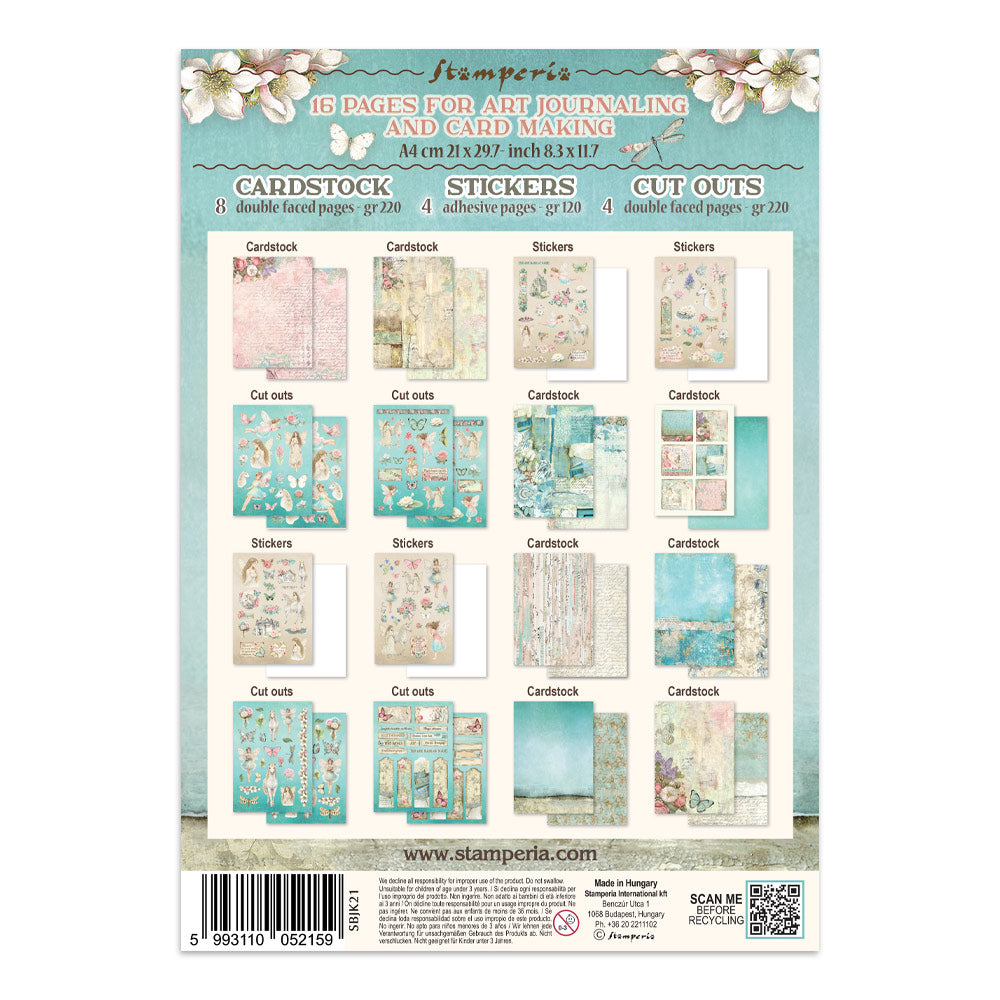 Wonderland Junk Journal Book | Backgrounds, Stickers, and Cut-outs