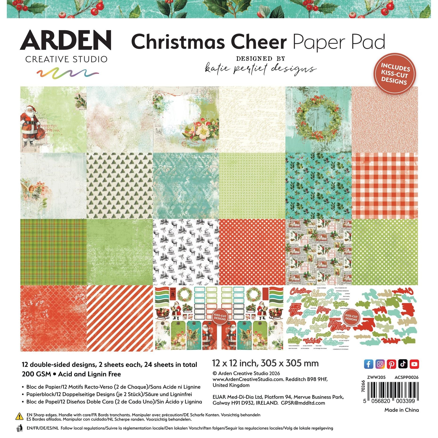 Christmas Cheer 12x12 Cardstock Patterns