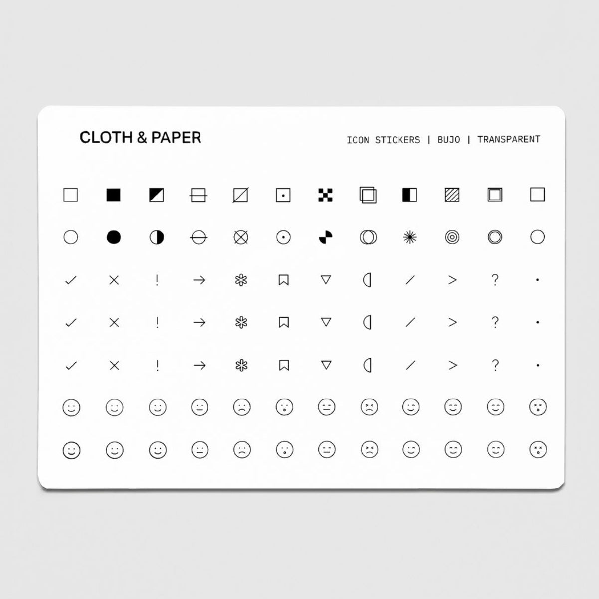 Bujo Icon Stickers