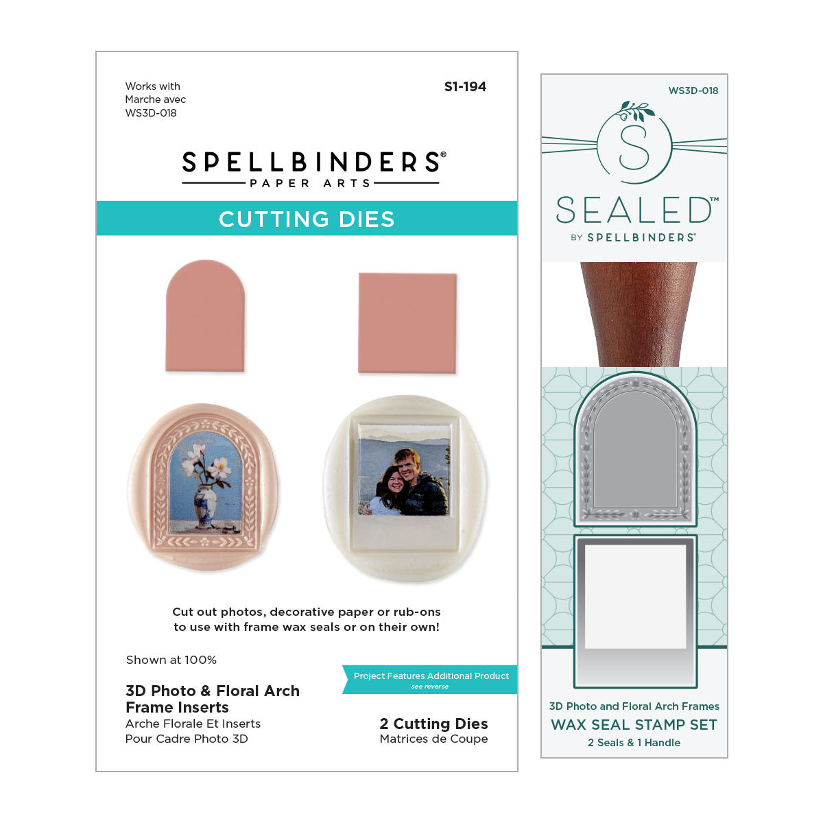 Floral Arch Frames & 3D Photo Wax Seal Stamps and Die Bundle