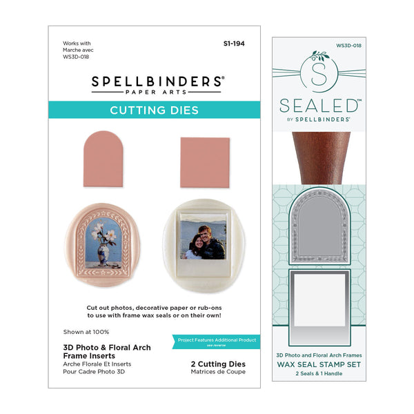 Floral Arch Frames & 3D Photo Wax Seal Stamps and Die Bundle
