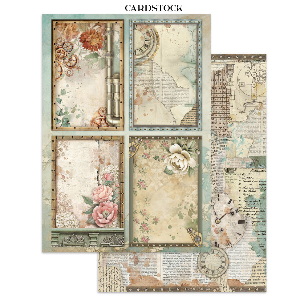 Gardens of Time Junk Journal Book | Backgrounds, Stickers, and Cut-outs