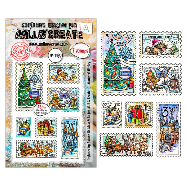 Stamped Wishes A6 Stamp Set No. 1492