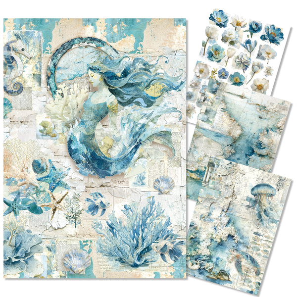 Edge of the Ocean A4 Mixed 4pc Rice Paper