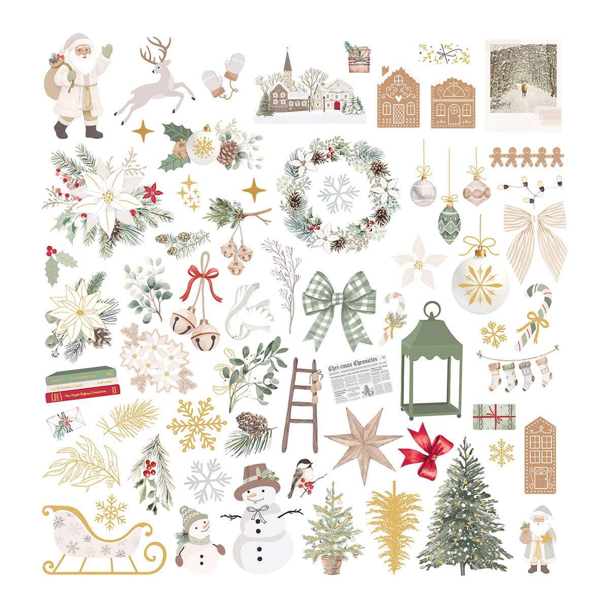 Sleigh Bells Ring Cardstock Diecut Ephemera