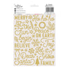 Sleigh Bells Ring Foil Puffy Sentiments Stickers
