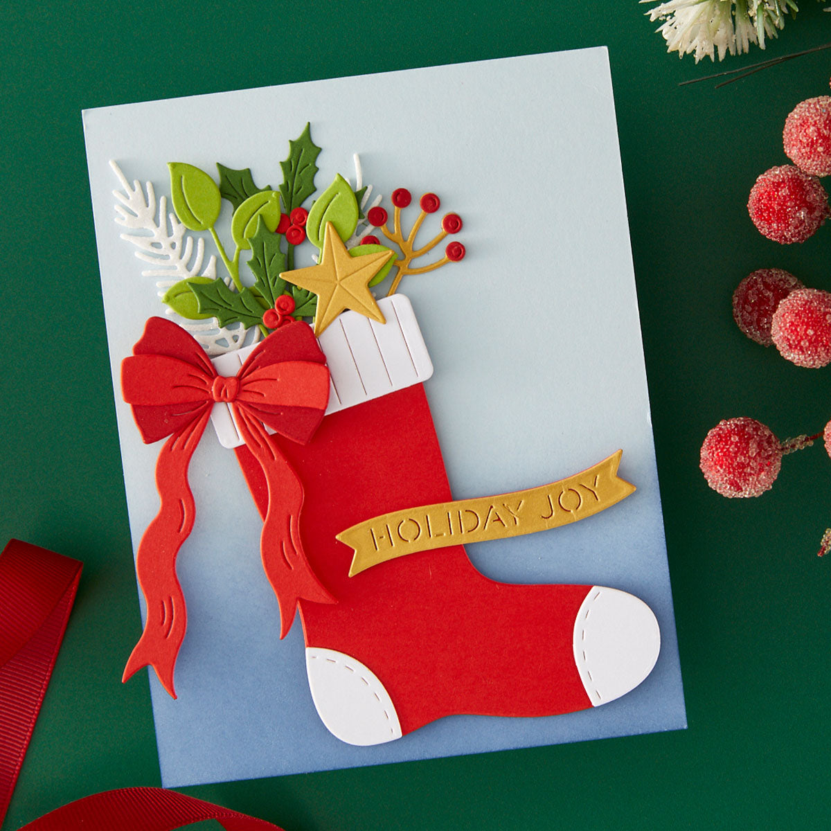 Old-Fashioned Christmas Stocking Etched Dies | Simple Stories
