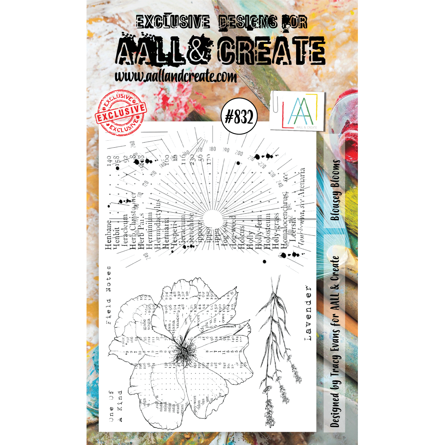 Blousey Blooms A6 Clear Stamp Set No. 832