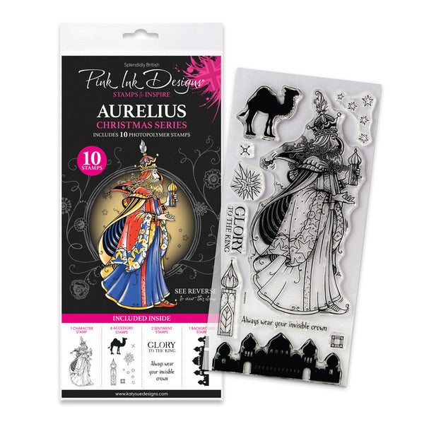 Aurelius Christmas King Clear Stamp Set