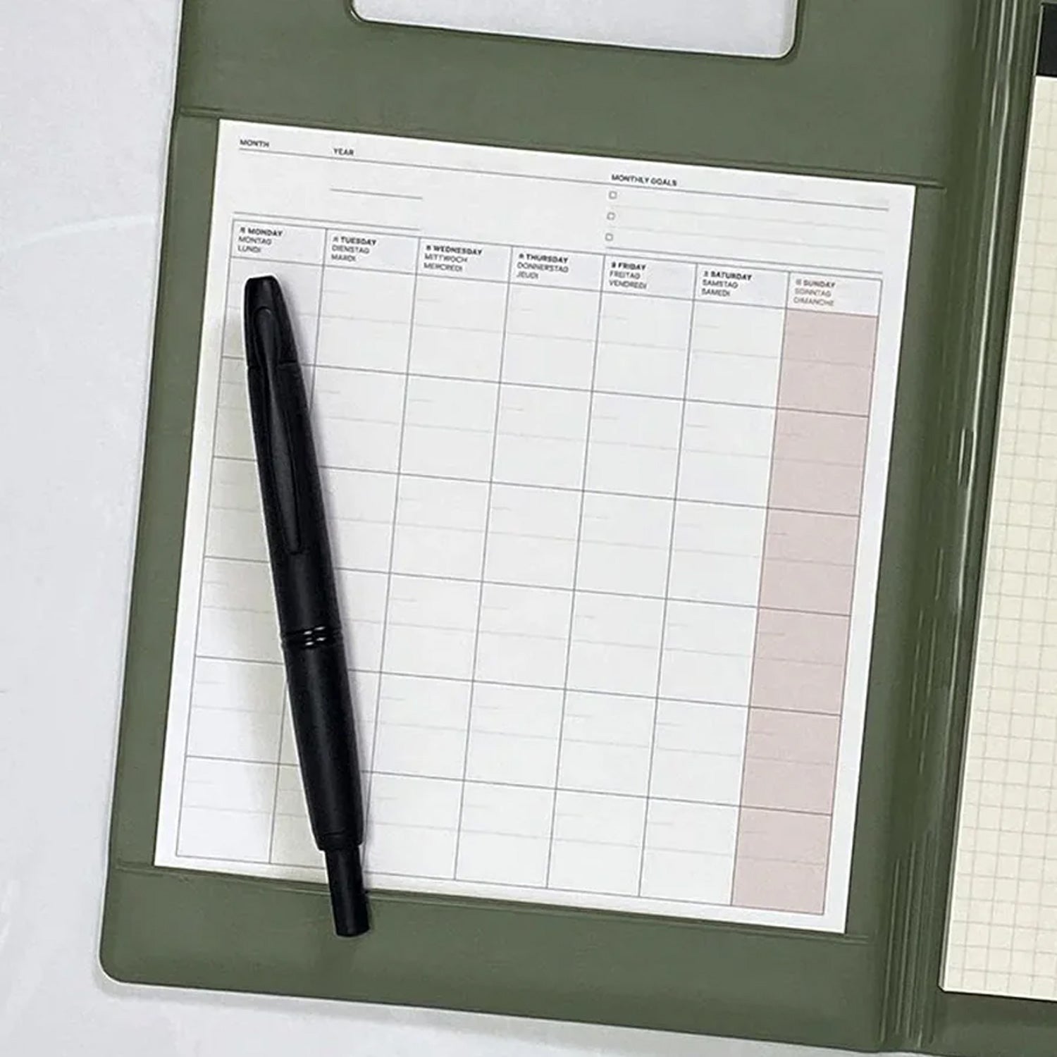 Undated Calendar Refill for A5 Laconic Fieldpad