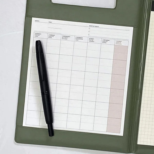 Undated Calendar Refill for A5 Laconic Fieldpad