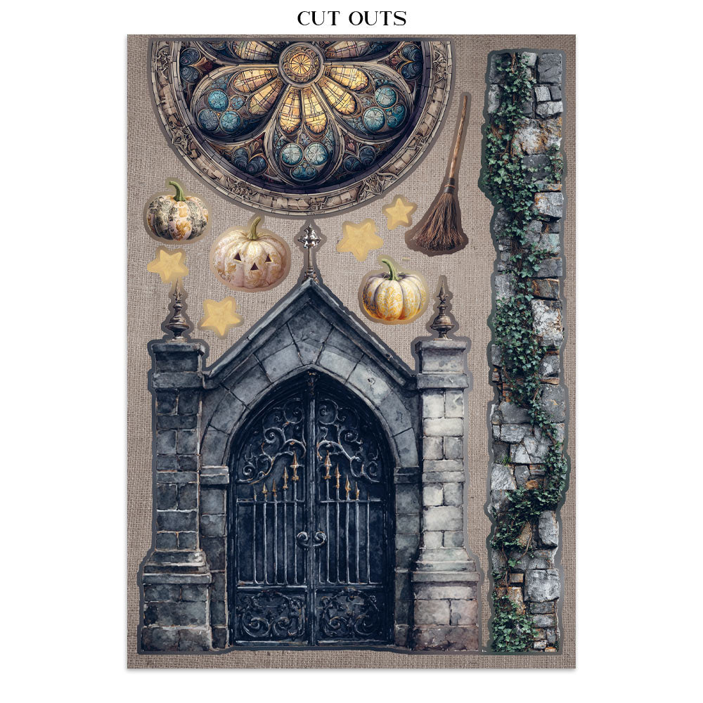 Halloween Junk Journal Book | Backgrounds, Stickers, and Cut-outs