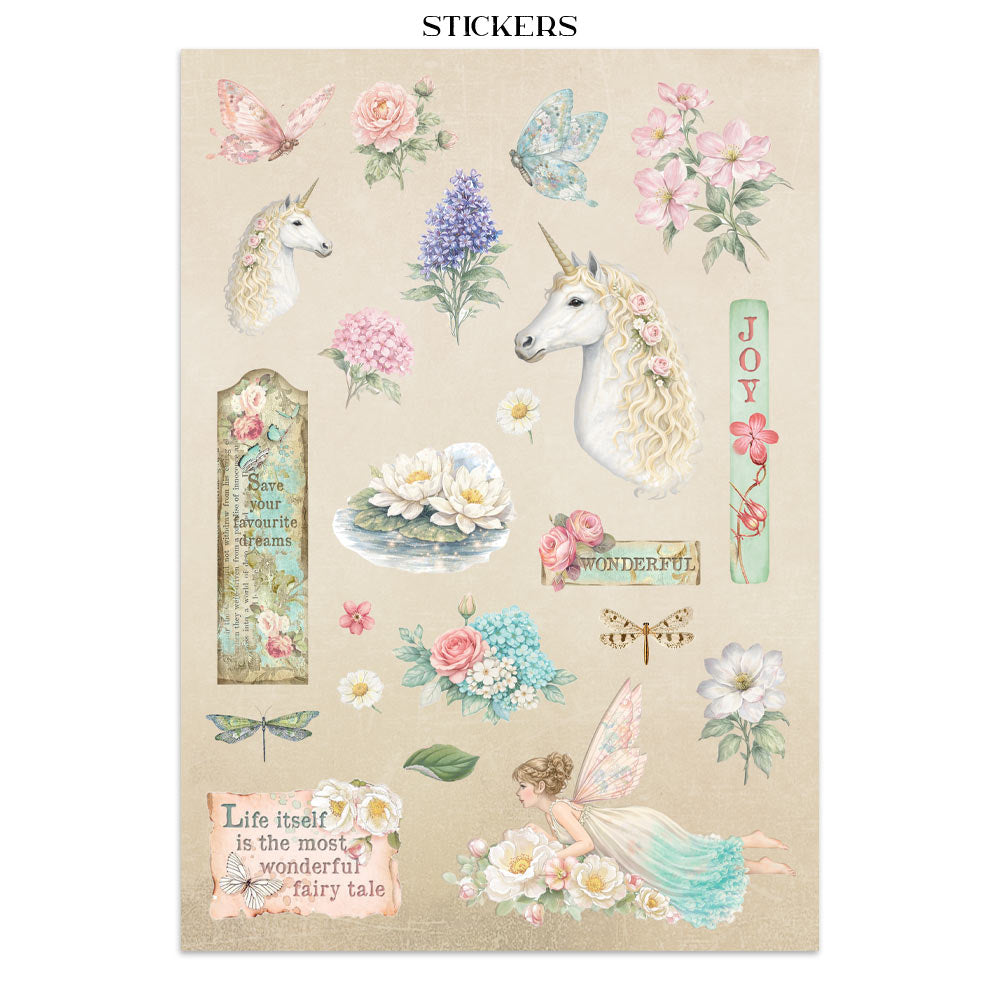 Wonderland Junk Journal Book | Backgrounds, Stickers, and Cut-outs