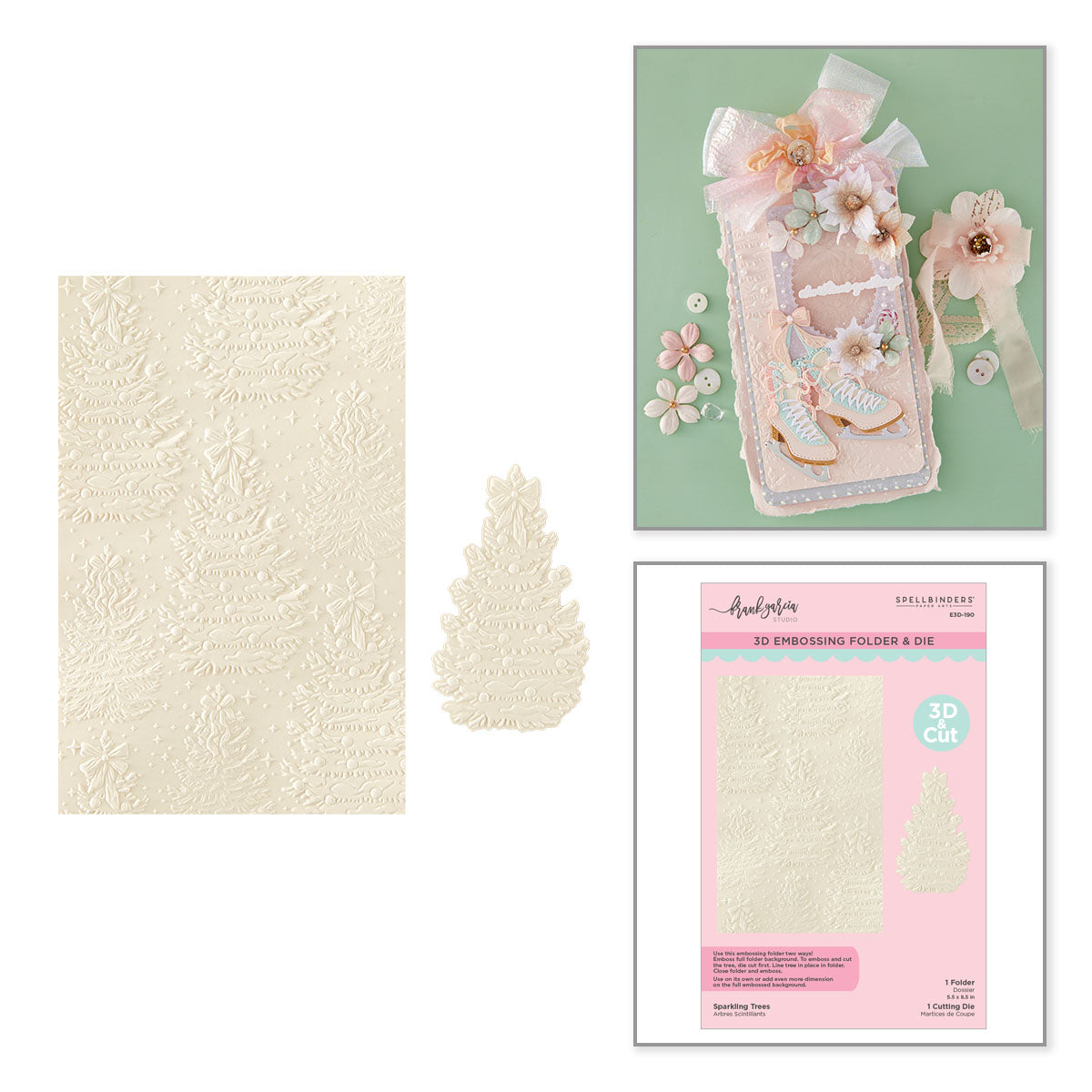 Sparkling Trees 3D & Cut Embossing Folder | Frank Garcia