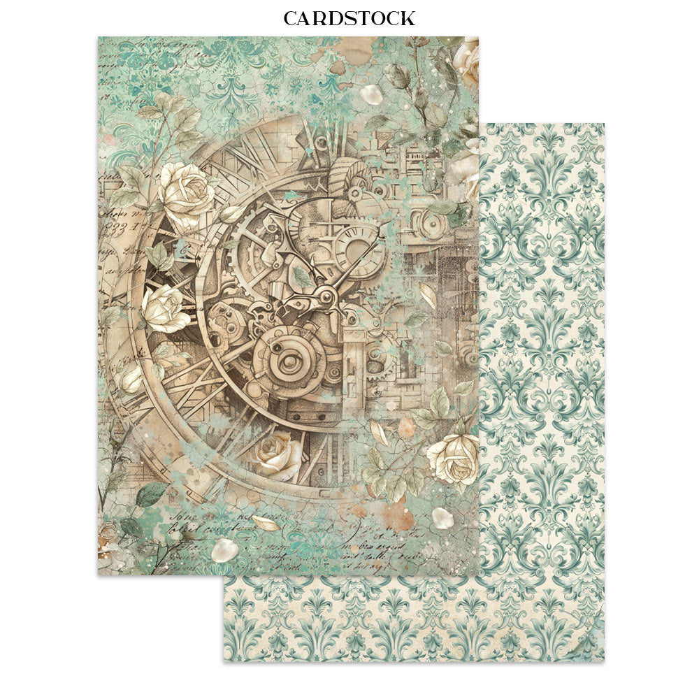 Gardens of Time Junk Journal Book | Backgrounds, Stickers, and Cut-outs