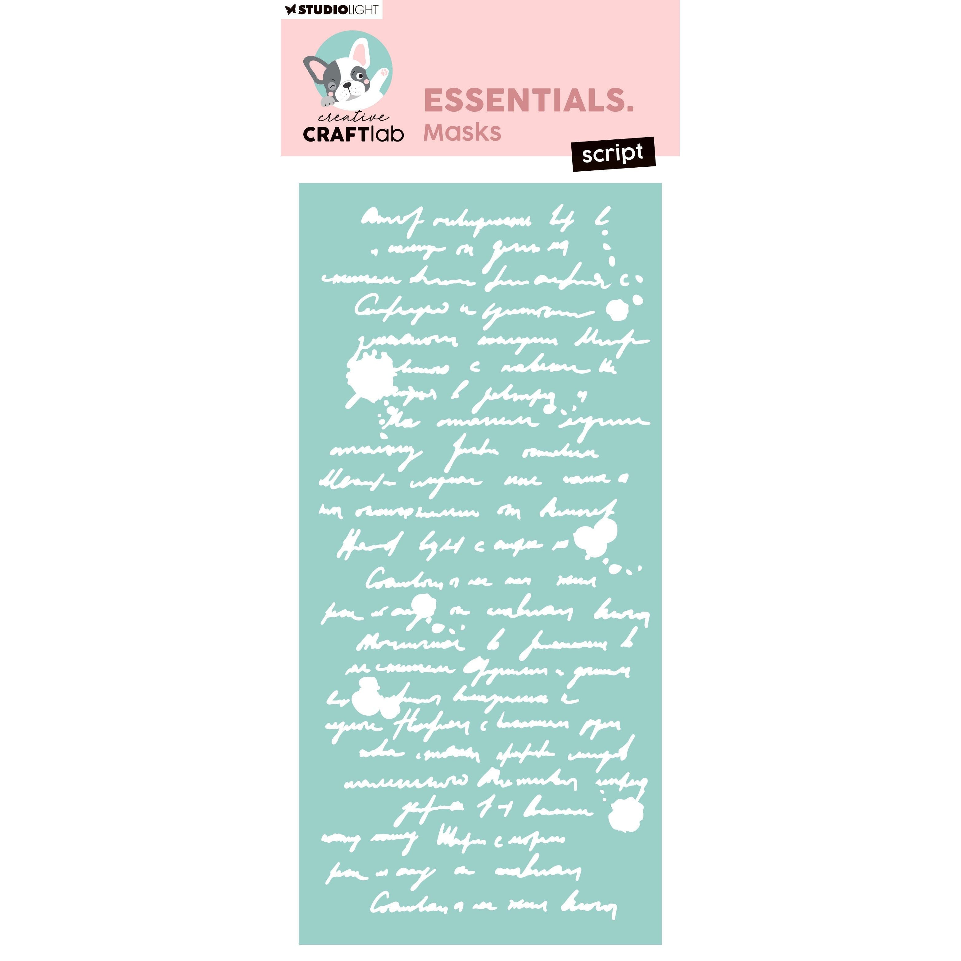Script Essentials Stencil Mask | Creative CraftLab