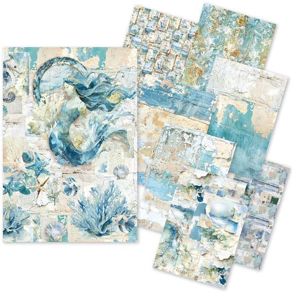 Edge of the Ocean Mixed A5 Tissue & Vellum Craftmix