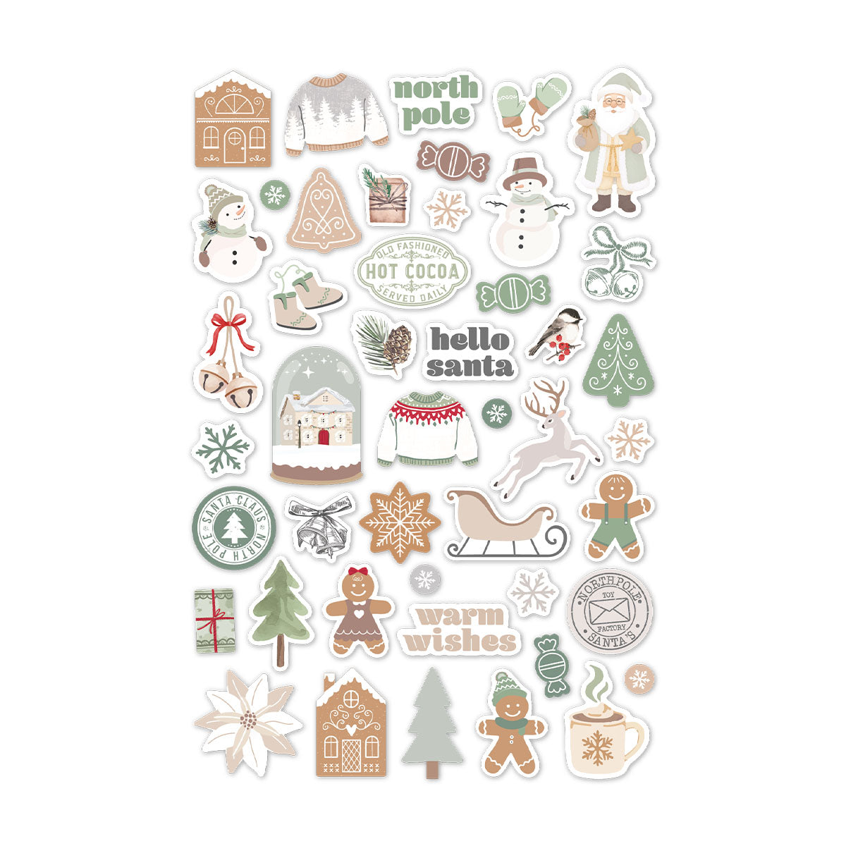 Sleigh Bells Ring Puffy Motif Stickers