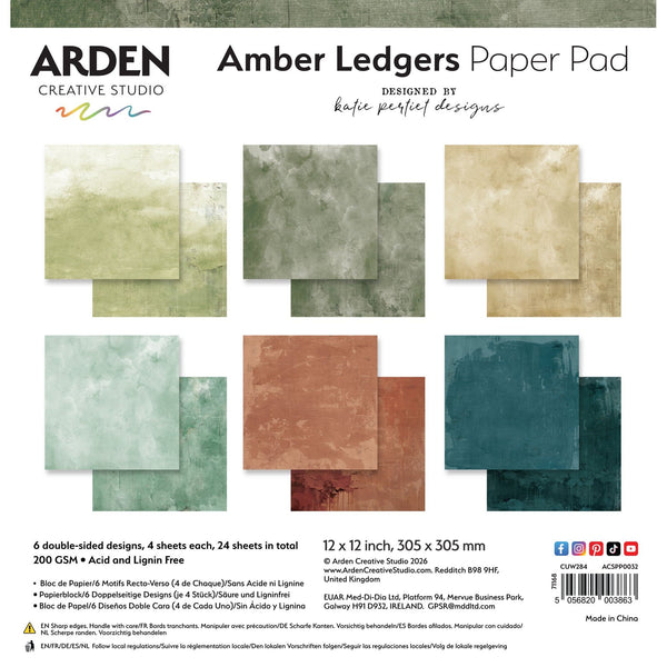 Amber Ledgers Solids 12in x 12in Paper Pad