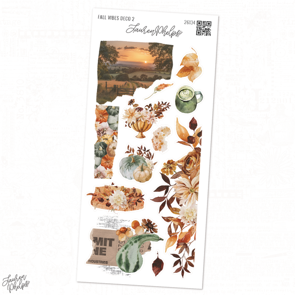 Fall Vibes Deco 2 Sticker Sheet