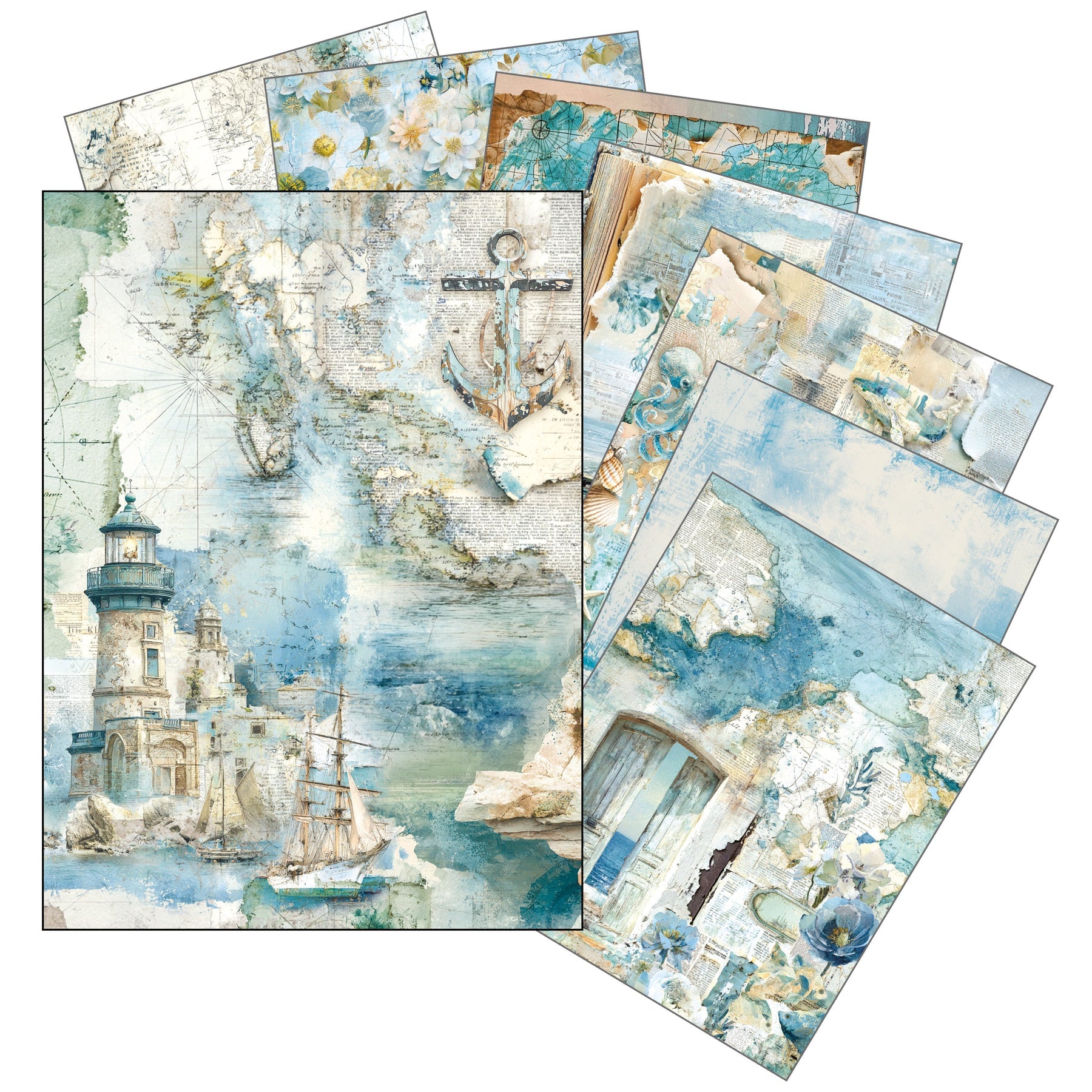 Edge of the Ocean A5 Mixed 8pc Rice Paper