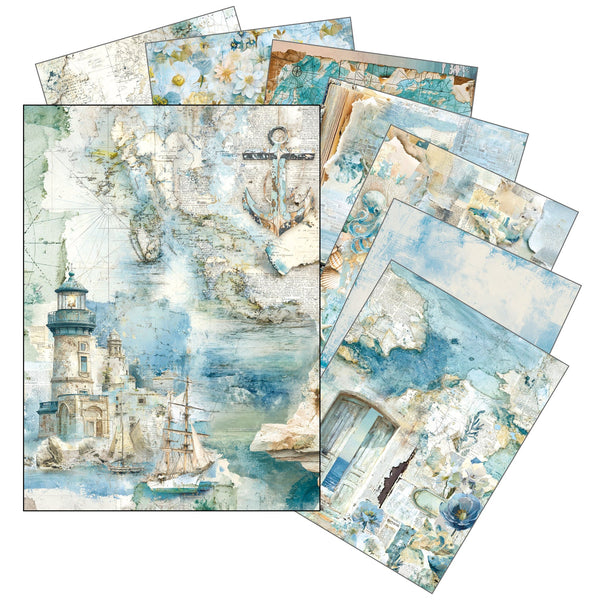 Edge of the Ocean A5 Mixed 8pc Rice Paper