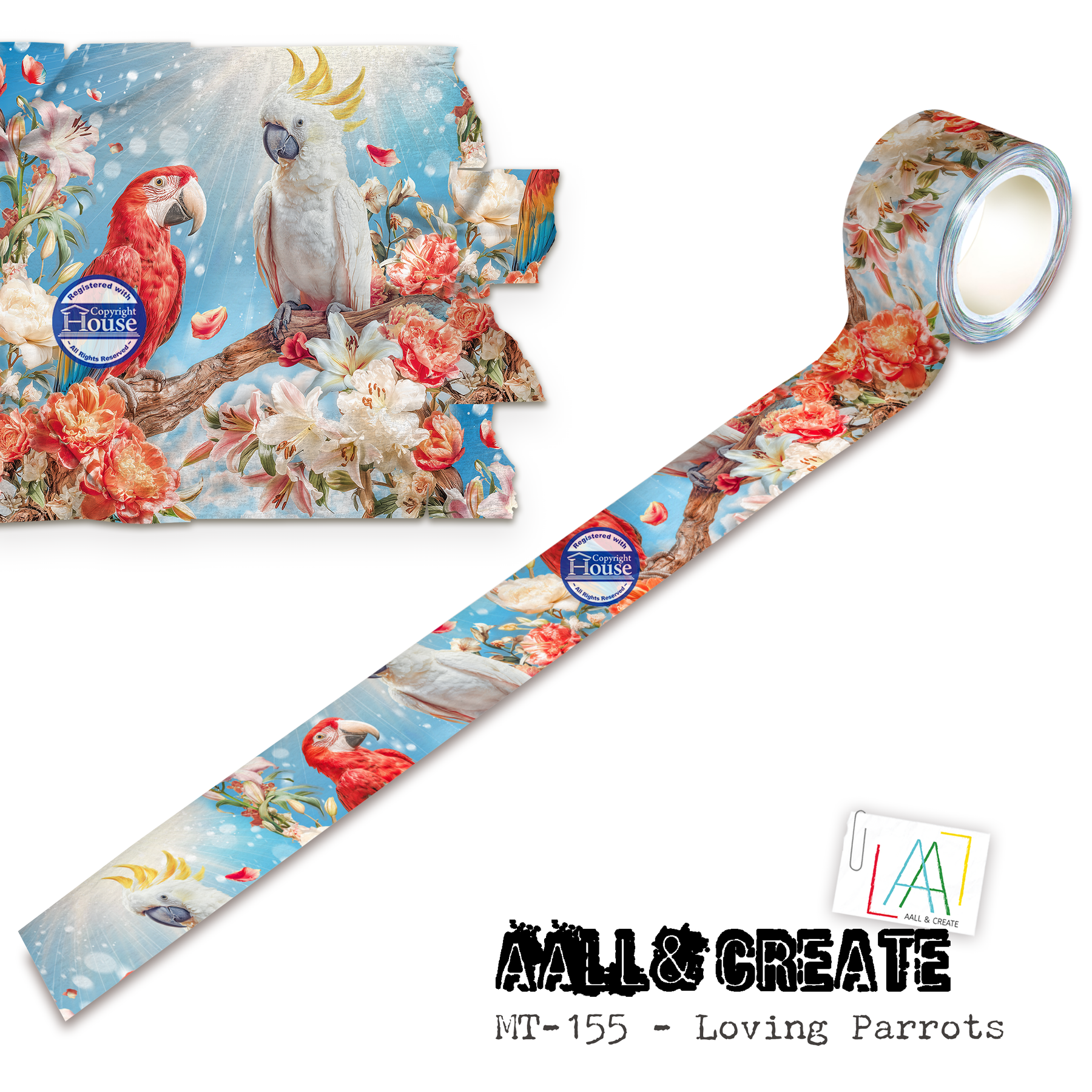 Loving Parrots Layer-it-Up Washi Tape No. 155