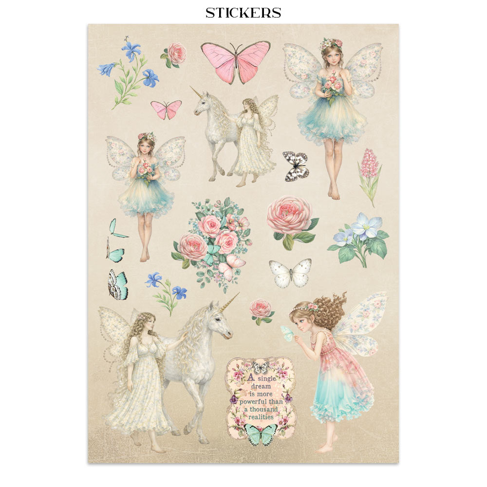 Wonderland Junk Journal Book | Backgrounds, Stickers, and Cut-outs