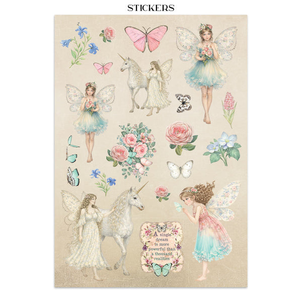 Wonderland Junk Journal Book | Backgrounds, Stickers, and Cut-outs