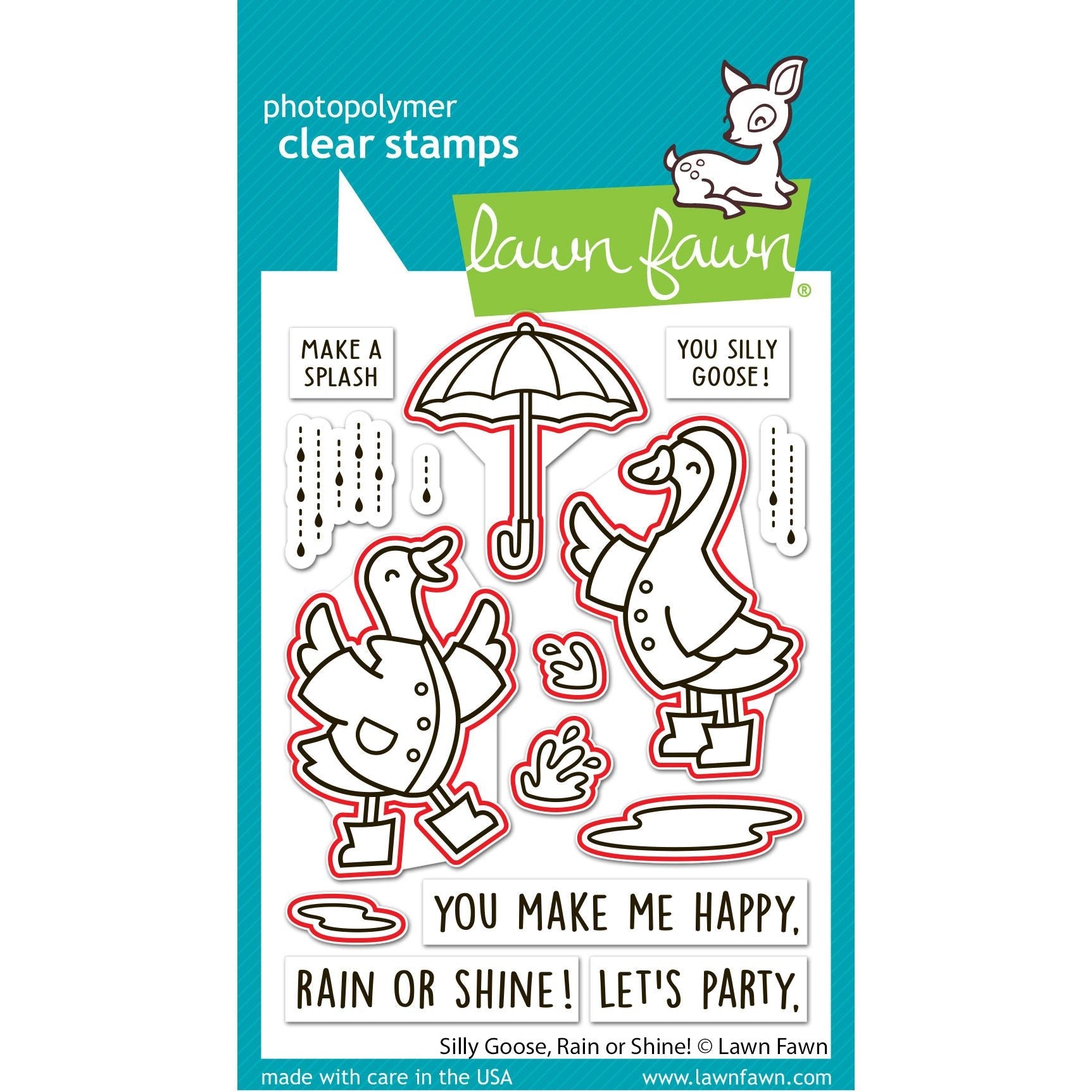 Silly Goose Rain or Shine! Stamp + Die + Stencil Set
