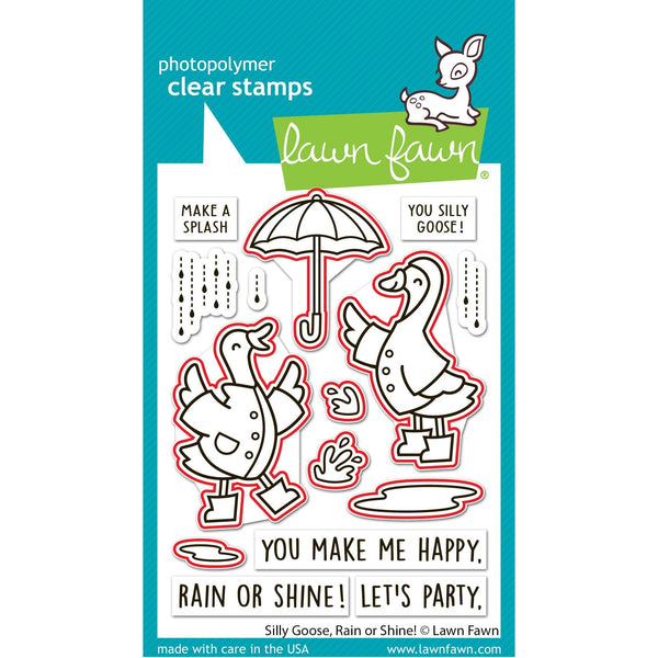 Silly Goose Rain or Shine! Stamp + Die + Stencil Set