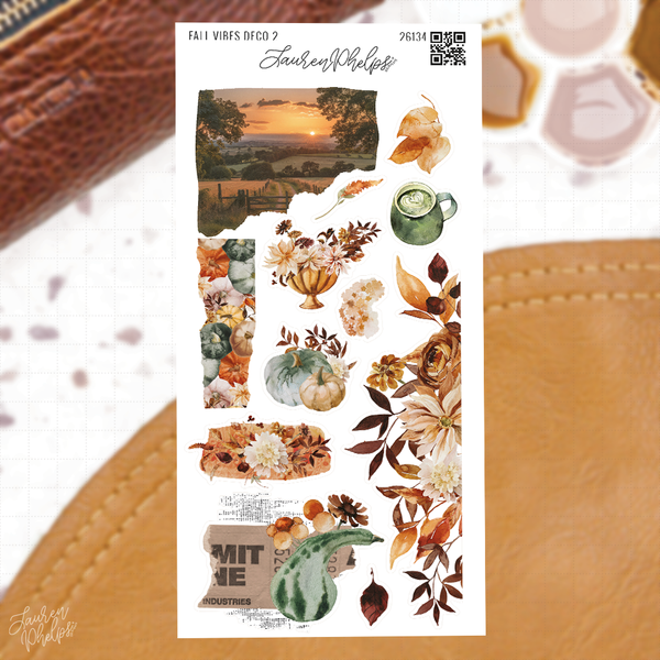 Fall Vibes Deco 2 Sticker Sheet